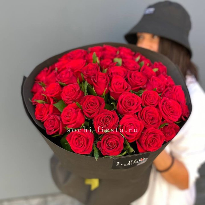 51 роза "Блек" в Подольске