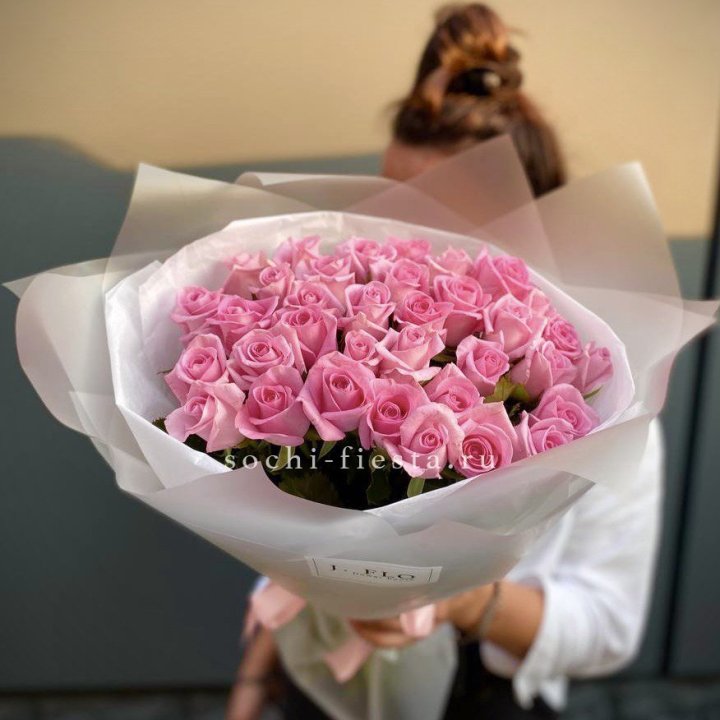 Букет розовых роз  в Подольске