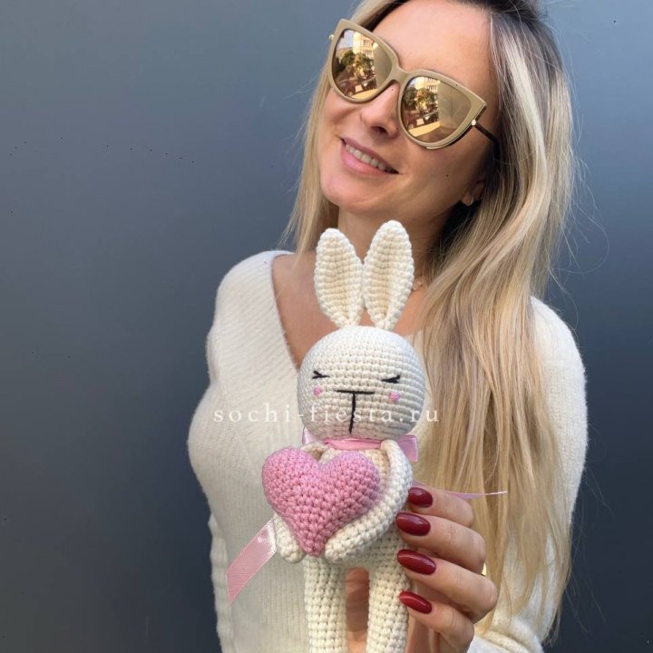 Зайка с сердцем ручной работы в Подольске