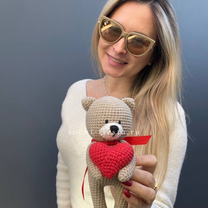 Мишка с сердцем ручной работы в Подольске