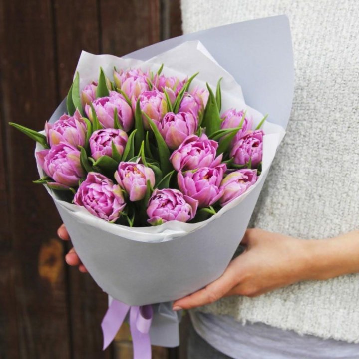 Букет пионовидных тюльпанов в Подольске