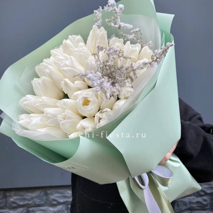 Букет белых тюльпанов "Бьянко" в Подольске