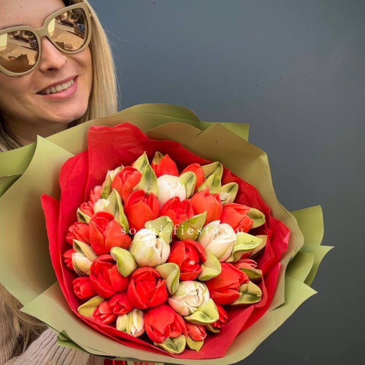 Зефирный букет из тюльпанов в Подольске